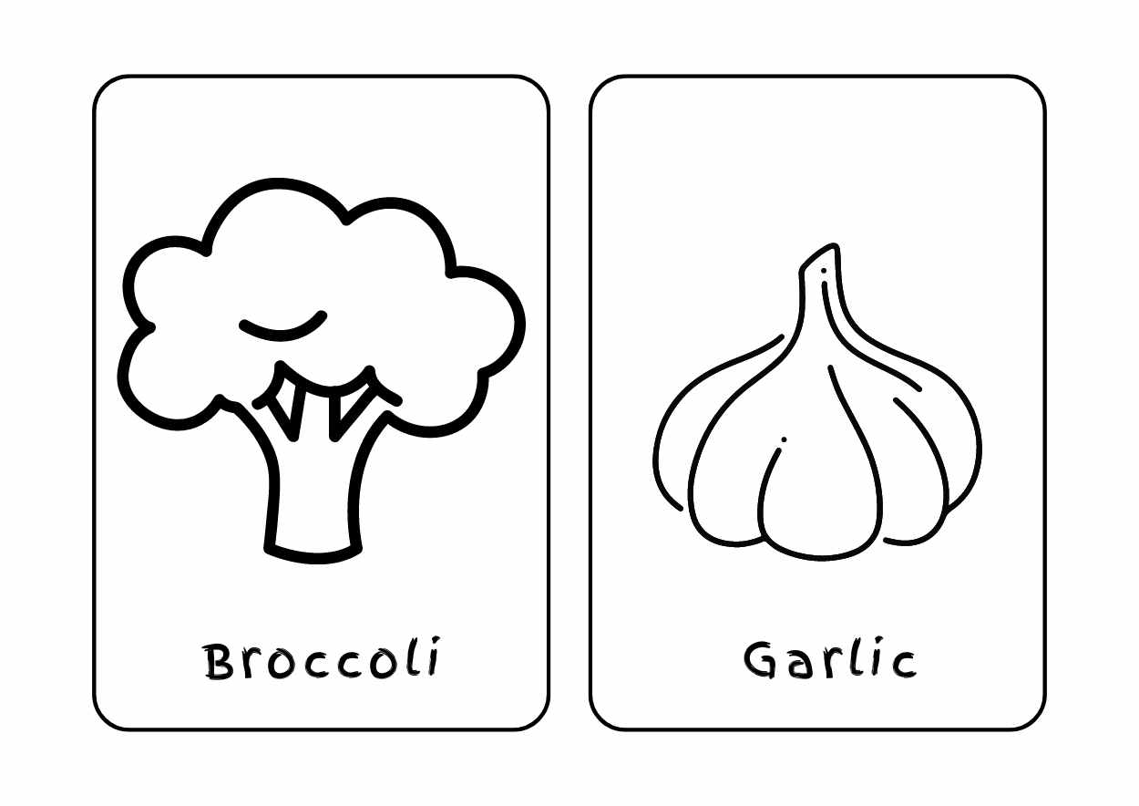 Illustrated Vegetable Coloring Book - slide 5