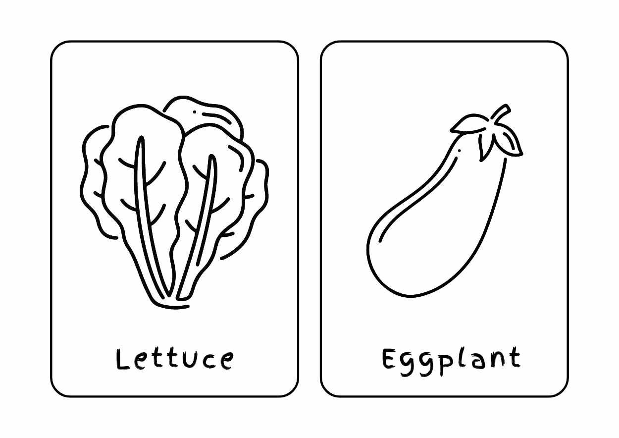 Illustrated Vegetable Coloring Book - slide 6