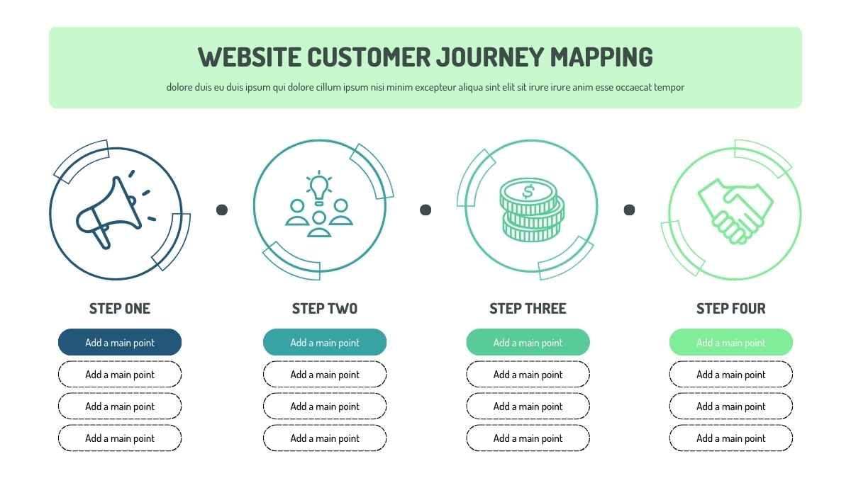 Illustrated Website Customer Journey Mapping Slides - diapositiva 2