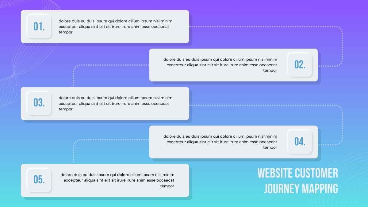 Illustrated Website Customer Journey Mapping Slides - diapositiva 5