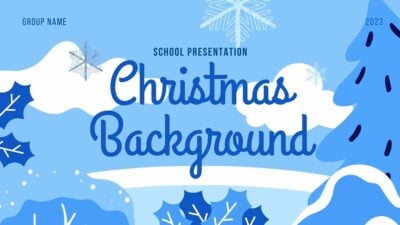 Illustrated White Christmas Background Slides