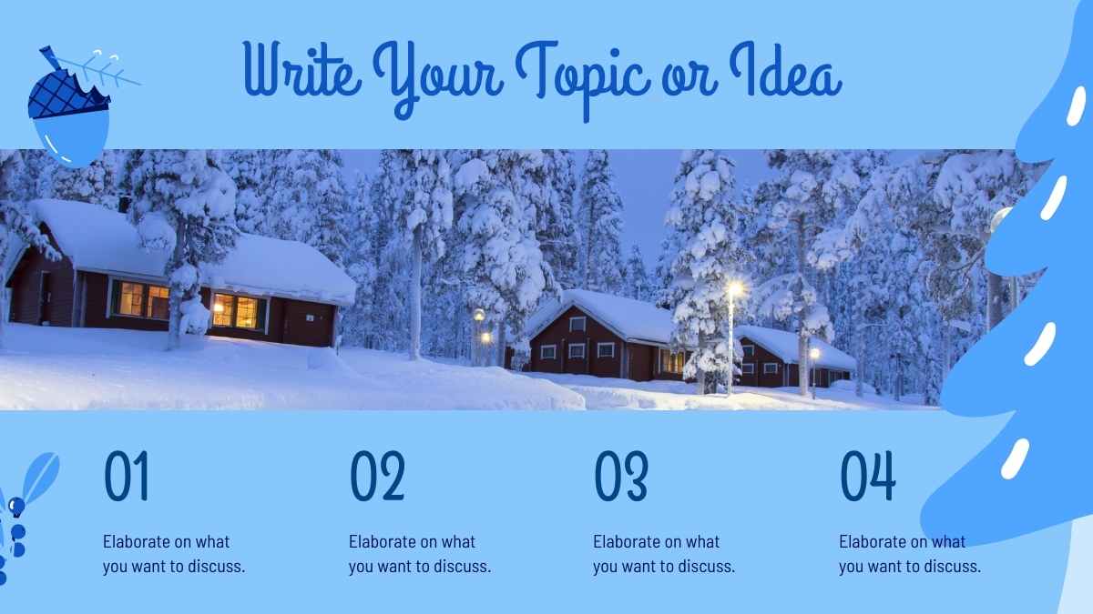 Illustrated White Christmas Background Slides - slide 7