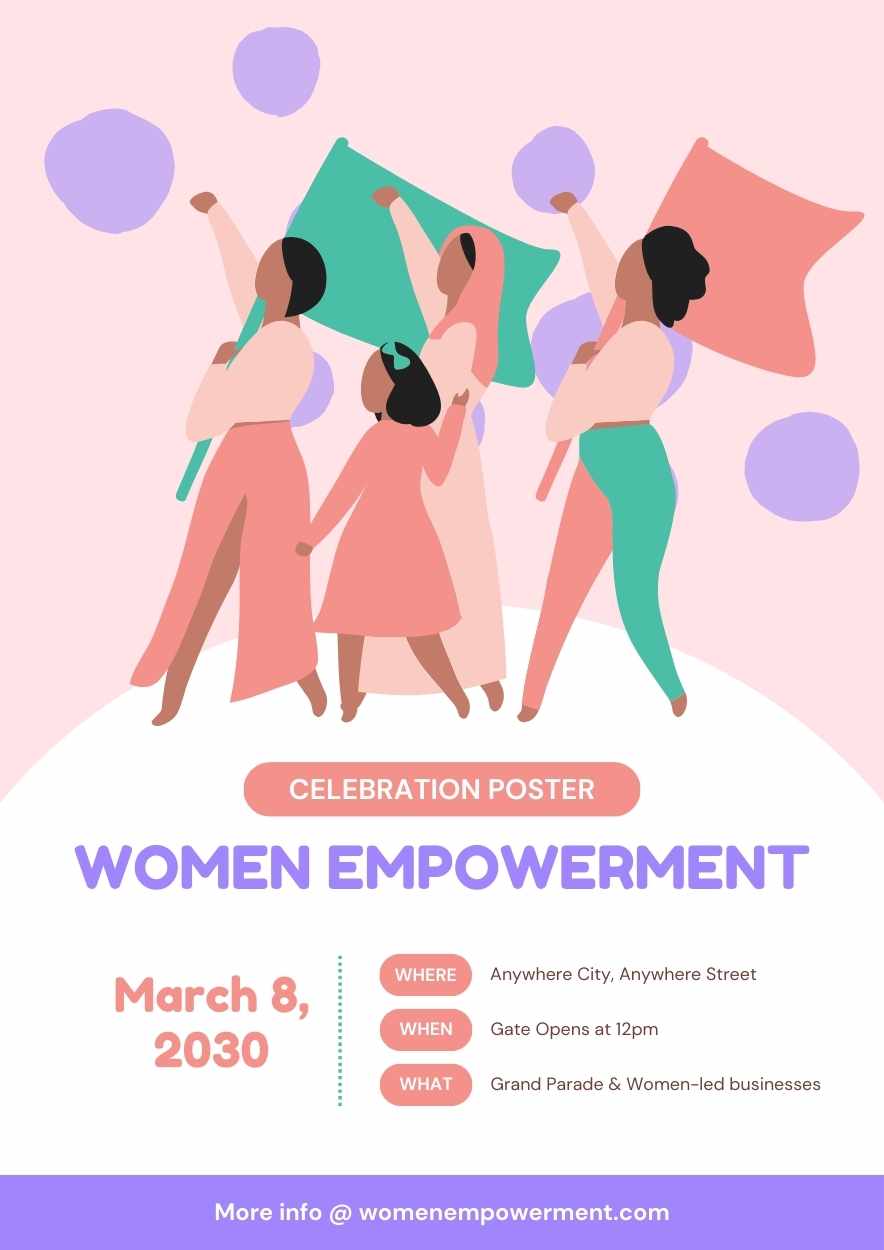 Illustrated Women Empowerment Celebration Poster - slide 2