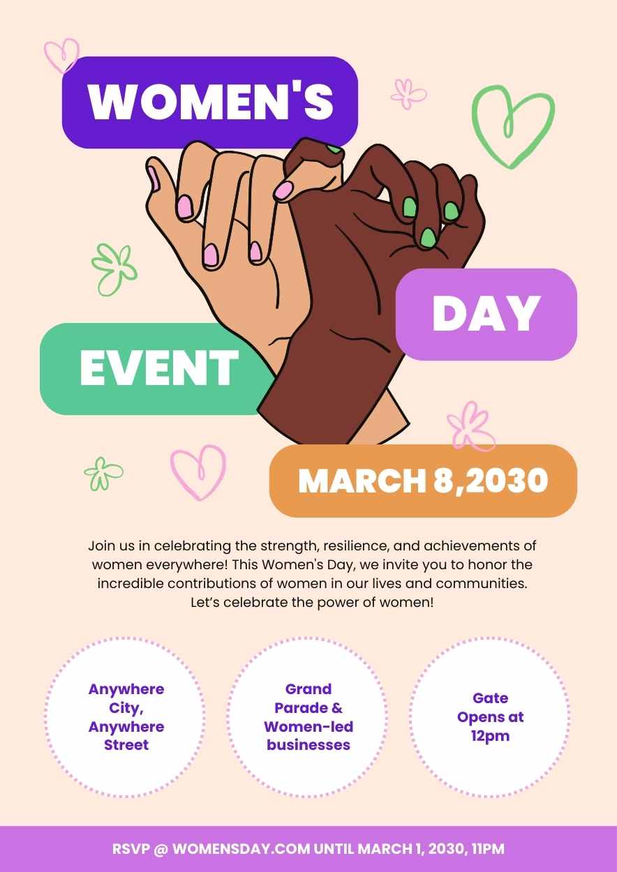 Illustrated Women’s Day Event Flyer - slide 2