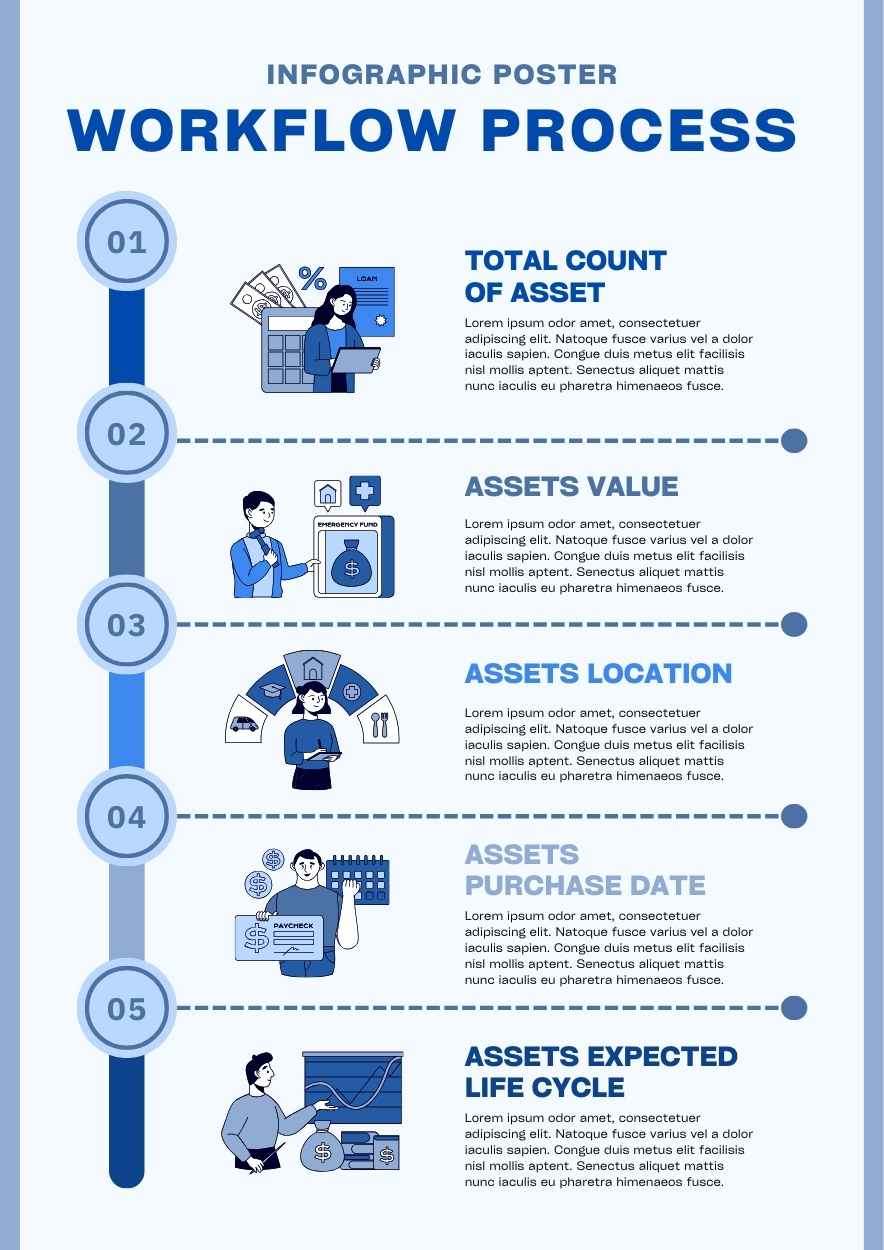 Illustrated Workflow Process Infographic - slide 1