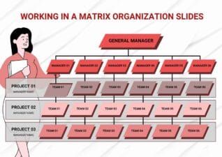 Illustrated Working In A Matrix Organization Slides