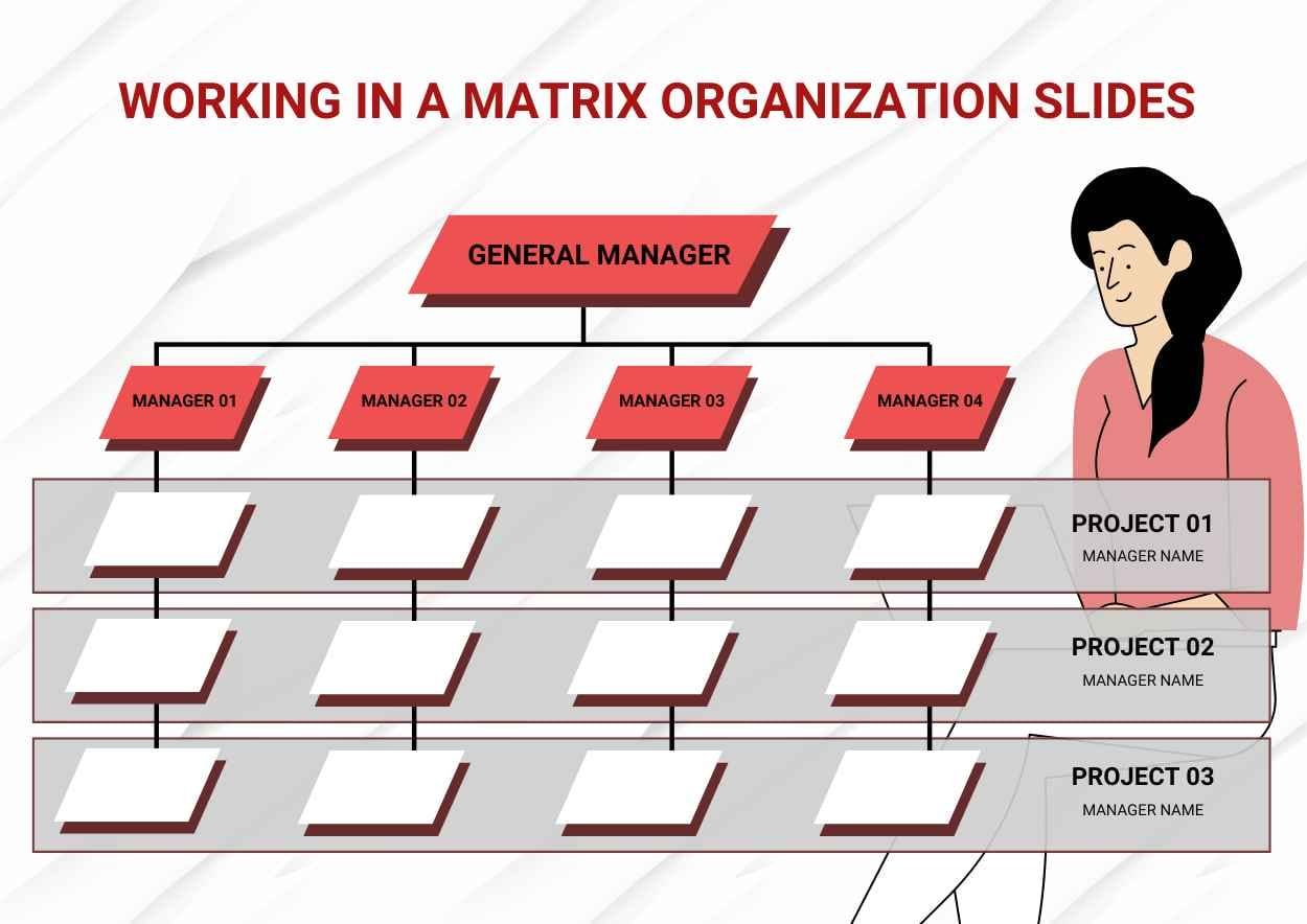 Illustrated Working In A Matrix Organization Slides - slide 2