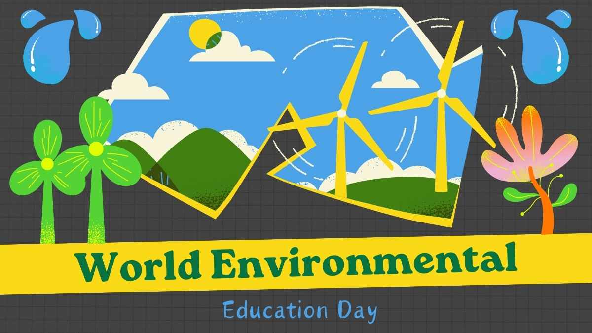 Illustrated World Environmental Education Day Slides - slide 1