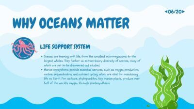 Illustrated World Ocean Day at School