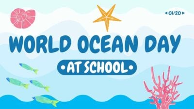 Illustrated World Ocean Day at School