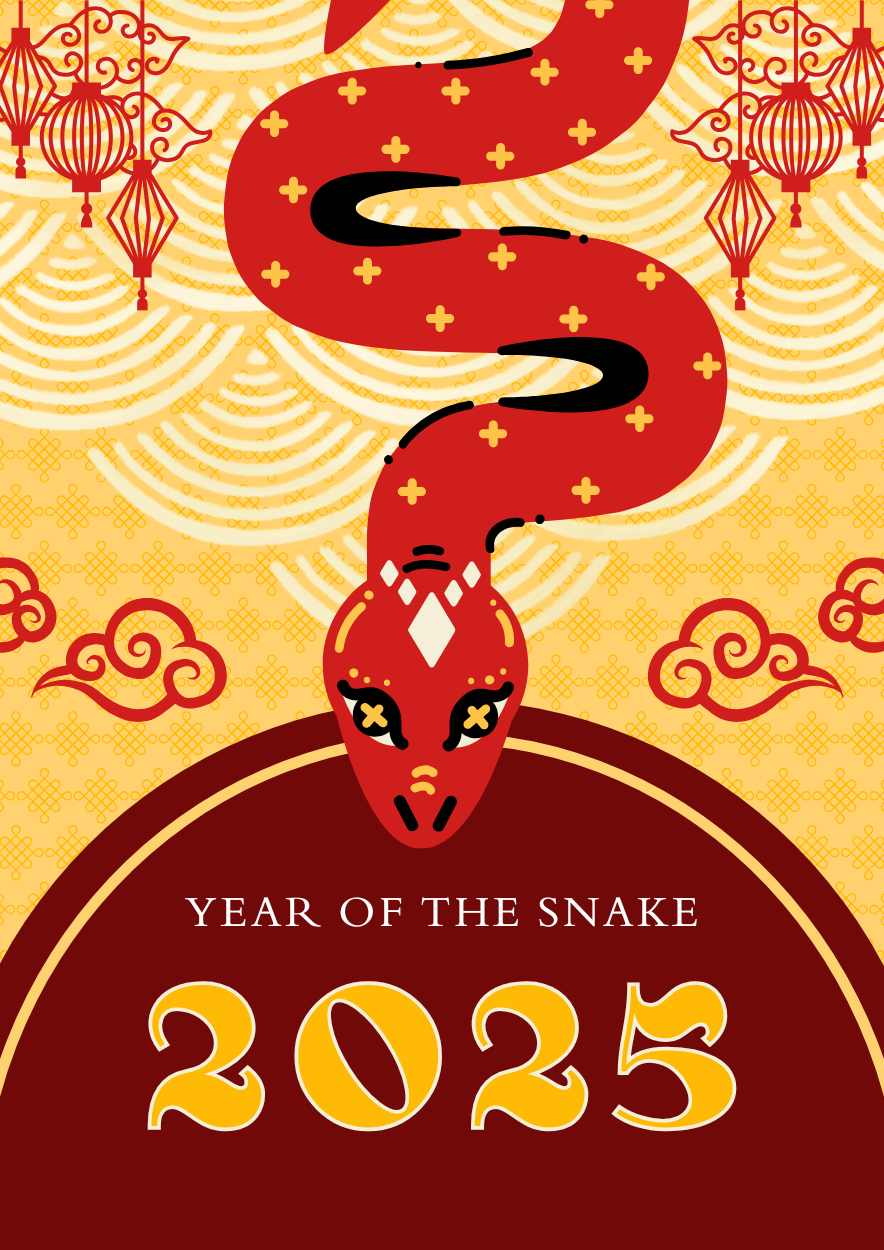 Illustrated Year of the Snake 2025 Posters - slide 1