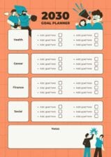 Illustrated Yearly Goal Setting Infographic 1