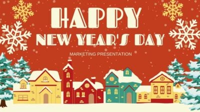 Illustrative Happy New Year's Day Slides