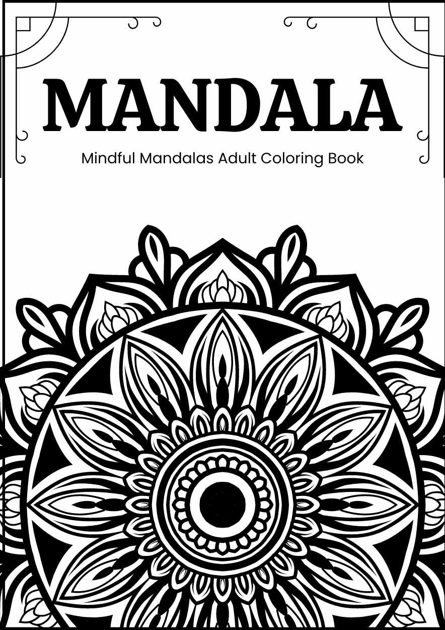 Intricate Mandala Coloring Worksheet for Adults - slide 1