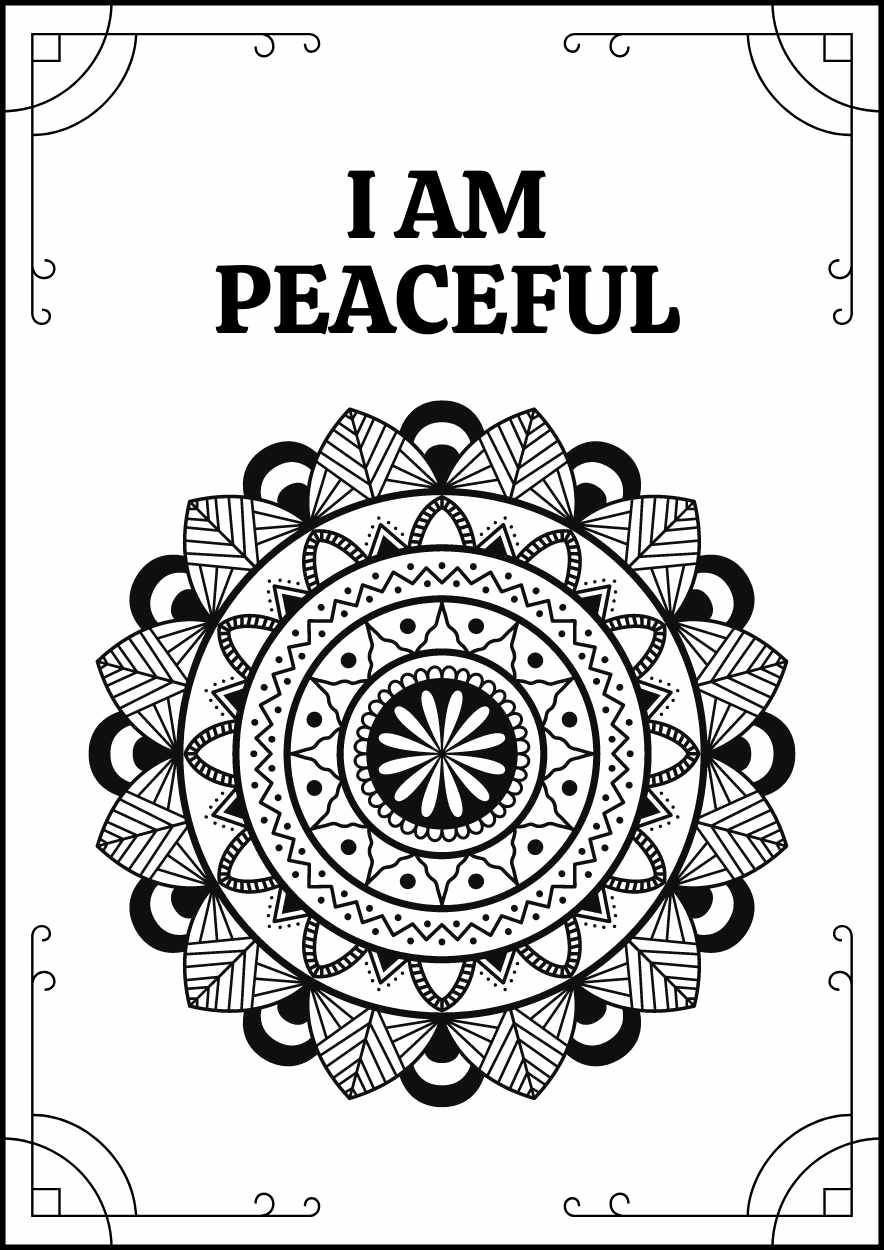 Intricate Mandala Coloring Worksheet for Adults - slide 6