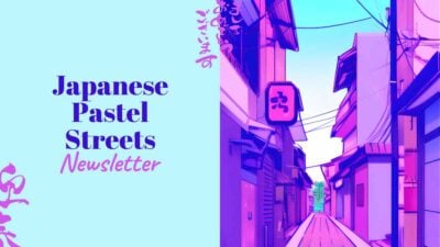 Plantillas para Boletín de Calles Japonesas en Tonos Pastel