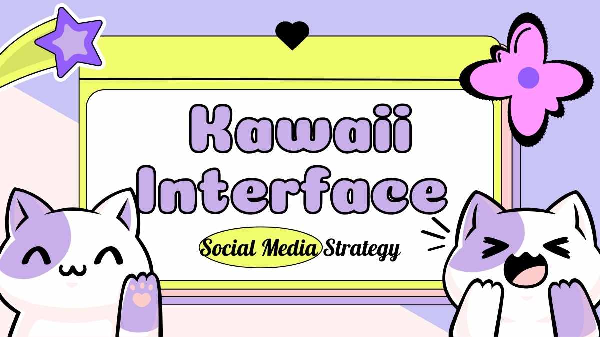 Estrategia de Redes Sociales con Plantillas de Interfaz Kawaii - diapositiva 1