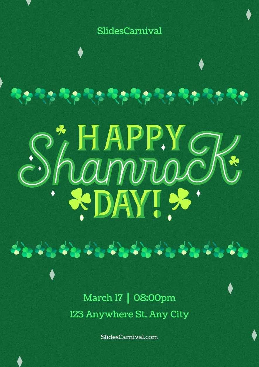 Lettering St. Patricks Day Flyer - diapositiva 2