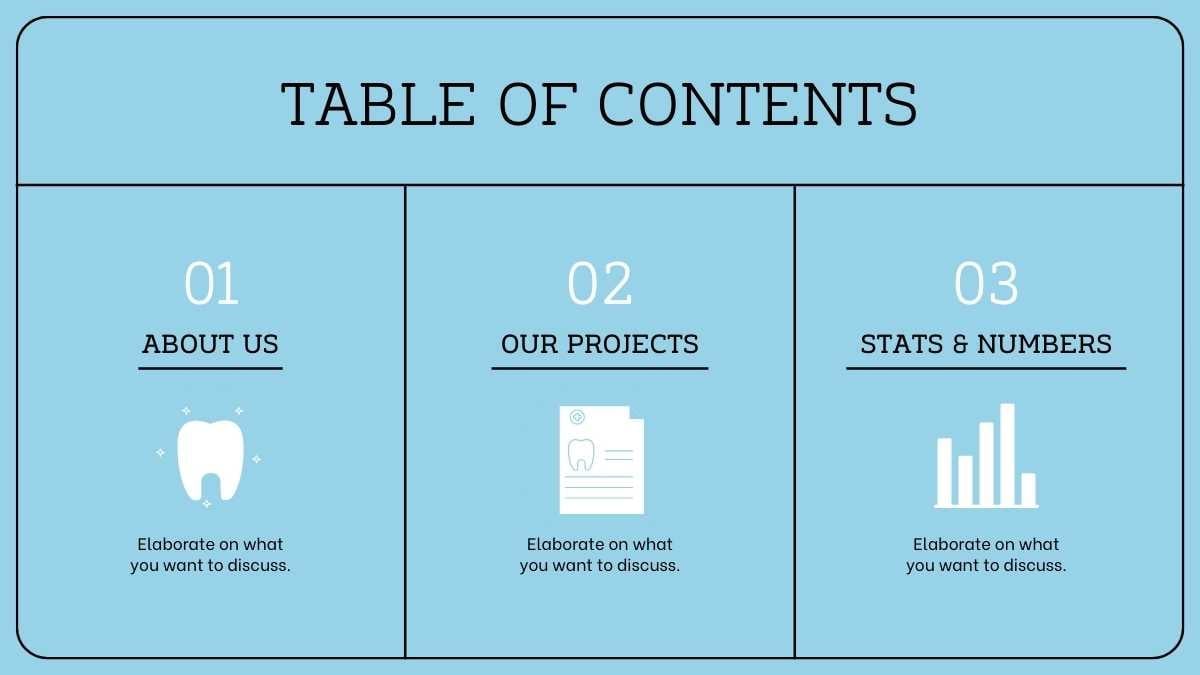 Azul Claro Simples Moderno Cuidados Dentários e Suprimentos Apresentação - deslizar 5