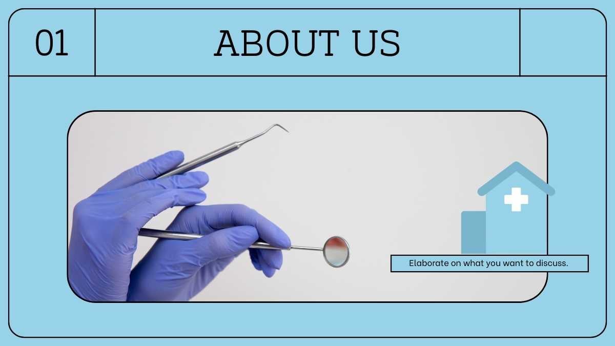 Azul Claro Simples Moderno Cuidados Dentários e Suprimentos Apresentação - deslizar 6