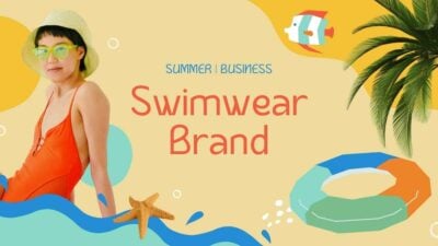 Slides Carnival Google Slides and PowerPoint Template Light Green and Yellow Clean Retro Collage Swimwear Brand Business Presentation 1