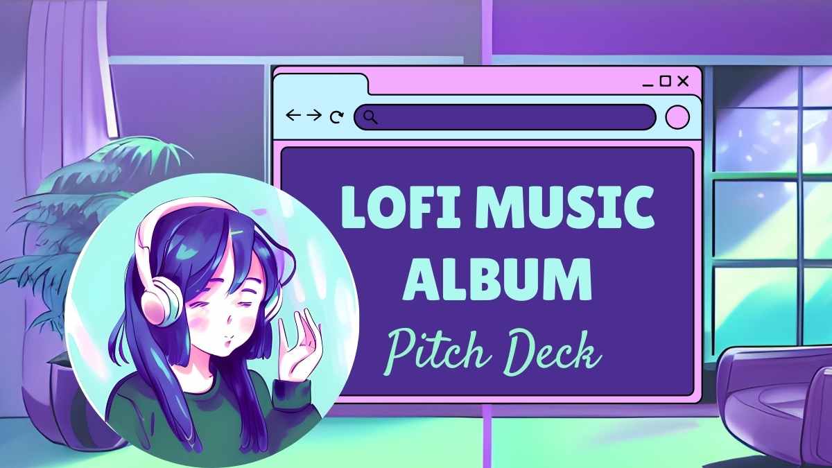 Pitch Deck de Álbum de Música Lofi - diapositiva 1