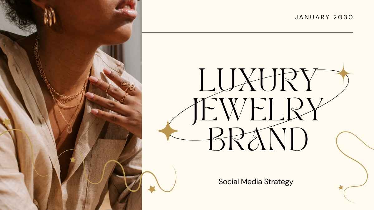 Luxury Jewelry Brand Social Media Strategy Slides - slide 1