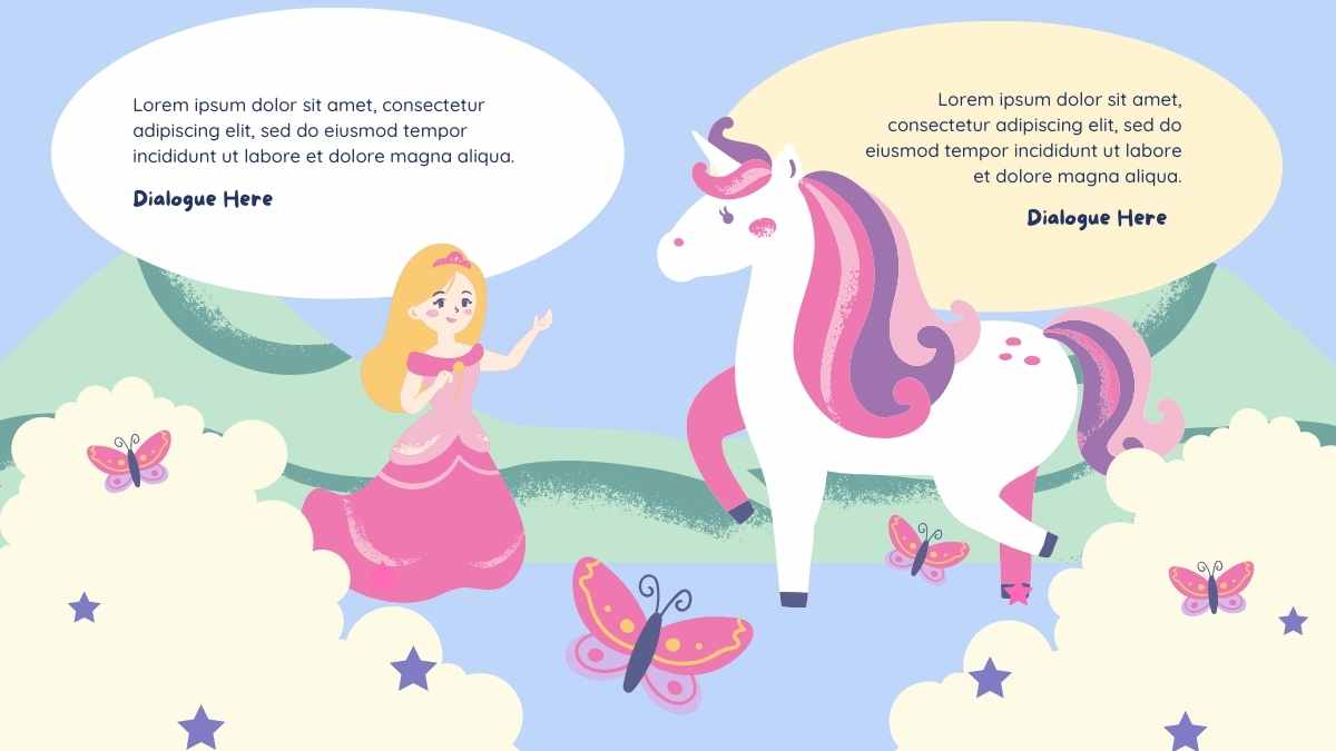 Plantillas de Cuento de Hadas: Unicornios Mágicos en el Castillo - diapositiva 10