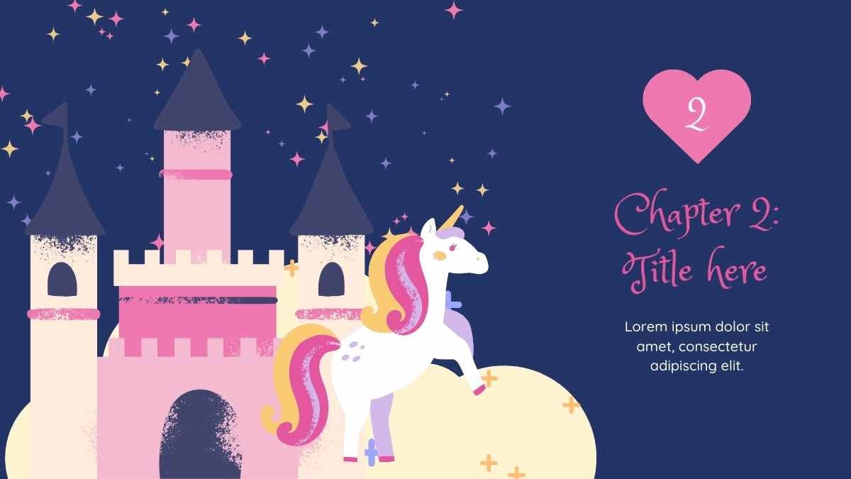 Magical Unicorns in the Castle Storybook Slides - slide 11