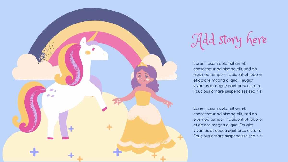 Magical Unicorns in the Castle Storybook Slides - slide 12