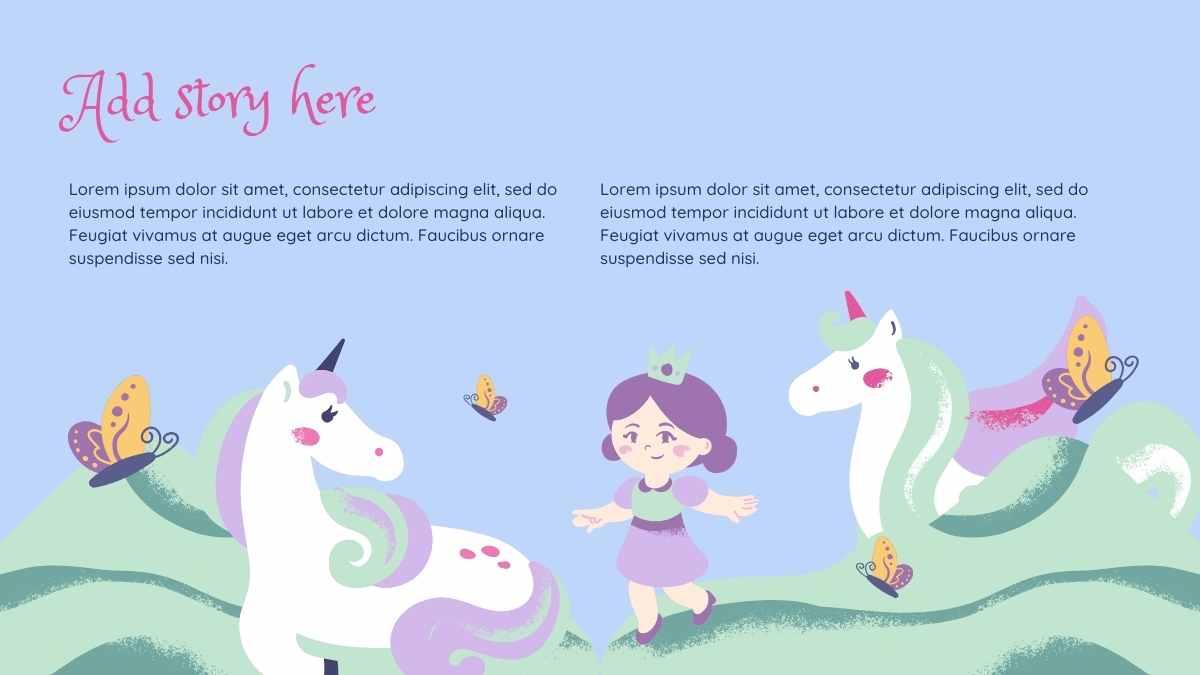 Plantillas de Cuento de Hadas: Unicornios Mágicos en el Castillo - diapositiva 15