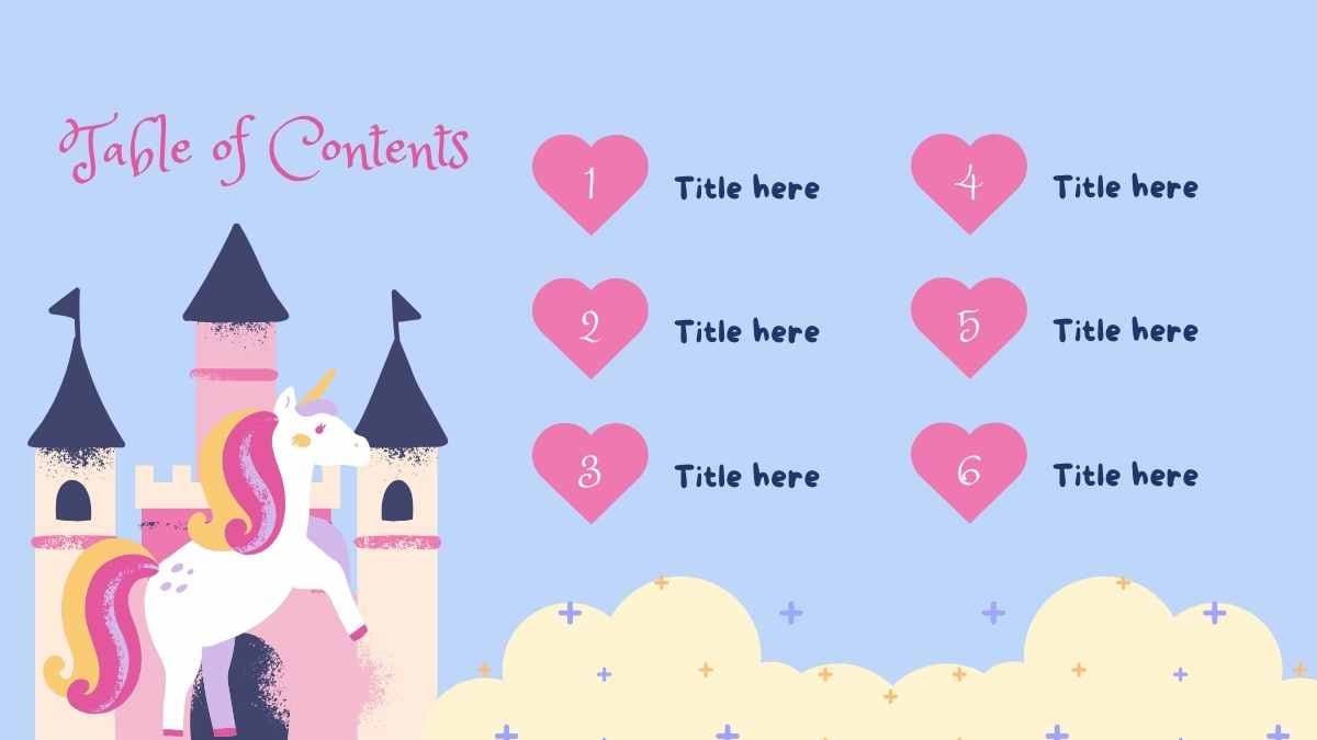 Magical Unicorns in the Castle Storybook Slides - slide 6