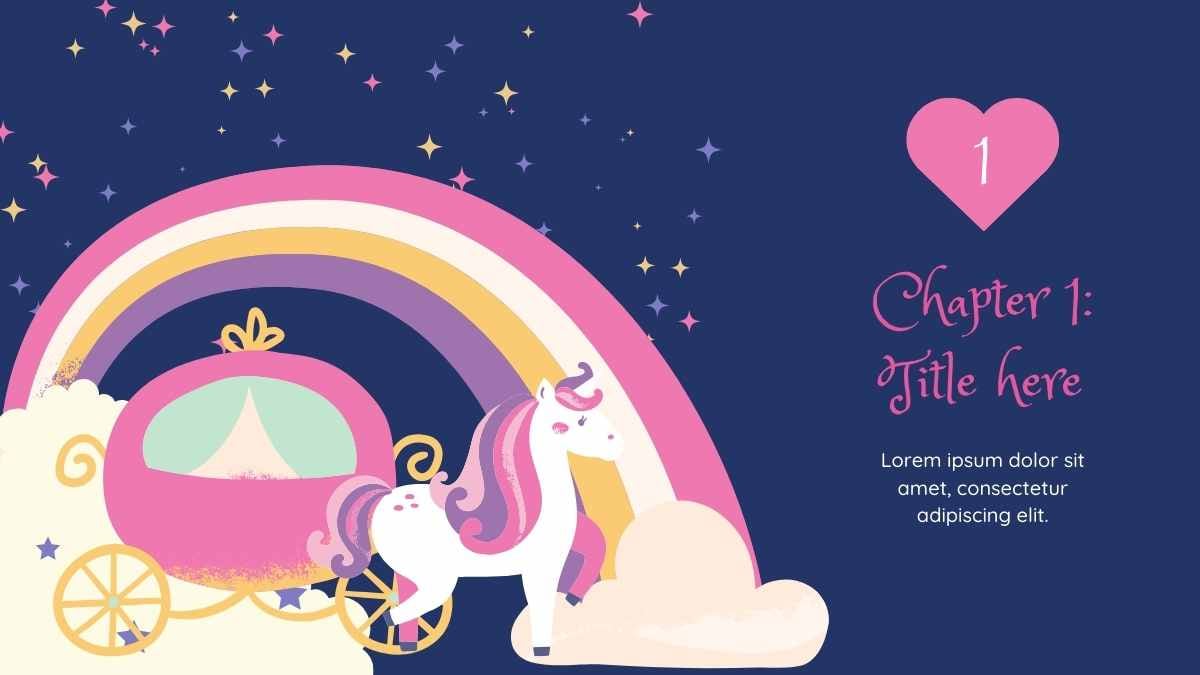 Magical Unicorns in the Castle Storybook Slides - slide 8