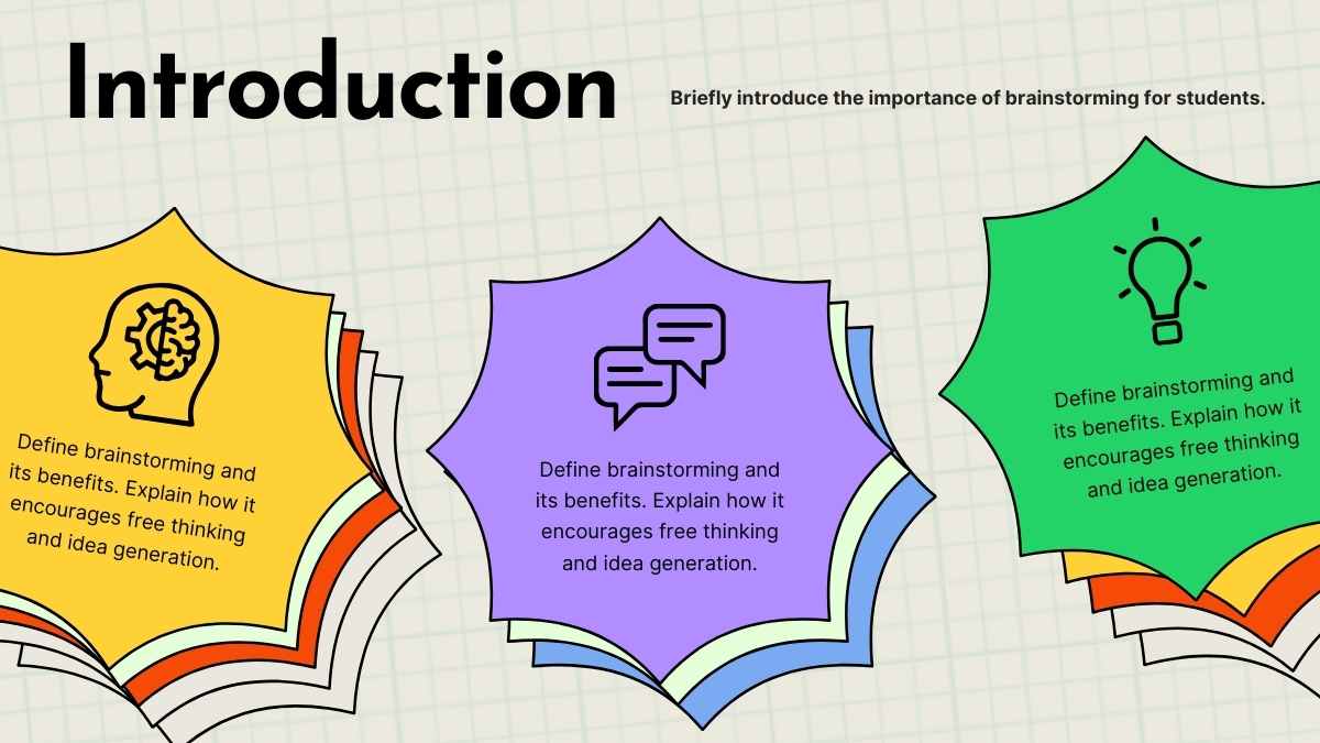 Slide Brainstorm Geometri Sederhana Berwarna Pink - slide 2