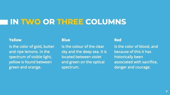 Slide Perusahaan dengan Warna Biru dan Kuning - slide 9