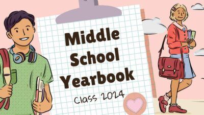 Illustrated Middle School Yearbook Slides