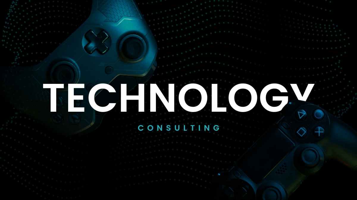 Cool Minimal 3D Technology Consulting Slides - slide 1