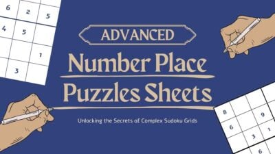 Minimal Advanced Number Place Puzzles Sheets Slides