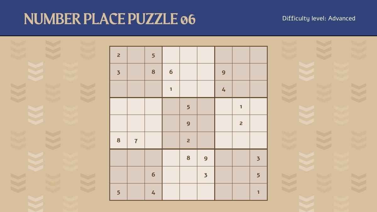 Minimal Advanced Number Place Puzzles Sheets Slides - slide 10