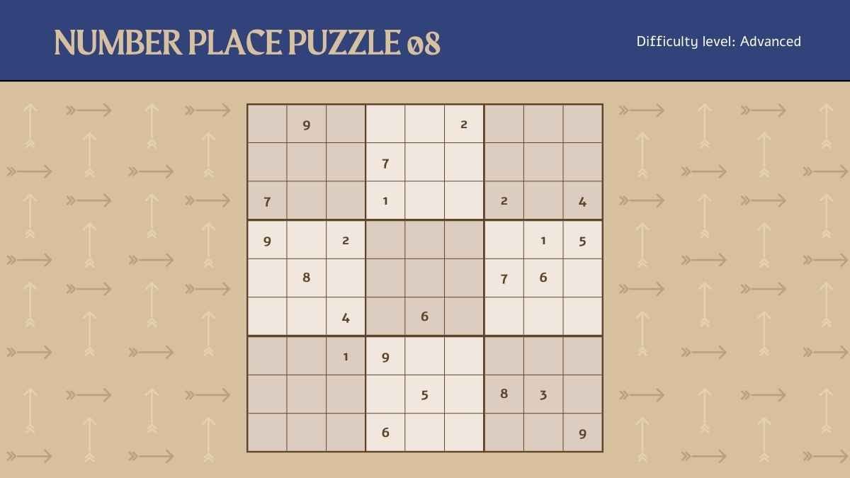 Minimal Advanced Number Place Puzzles Sheets Slides - slide 12