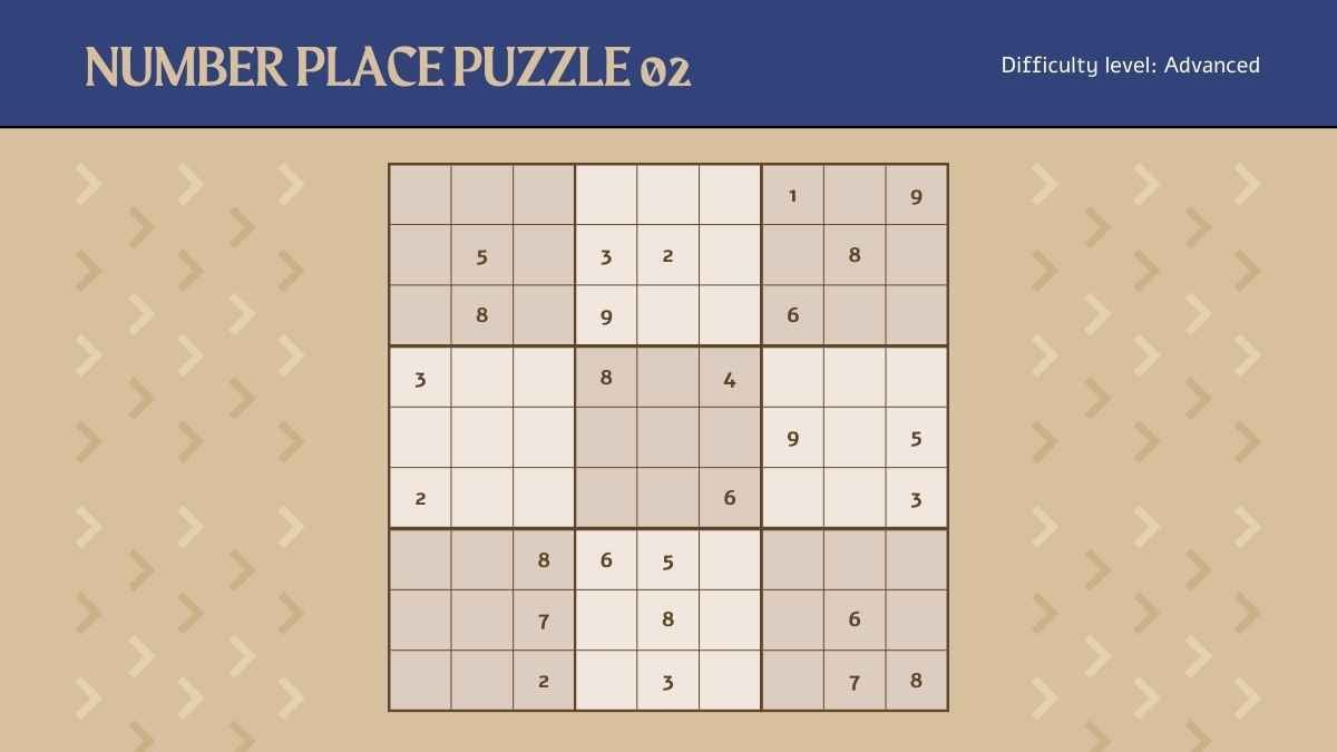 Minimal Advanced Number Place Puzzles Sheets Slides - slide 6