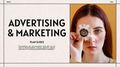 Minimal Advertising And Marketing Plan Slides