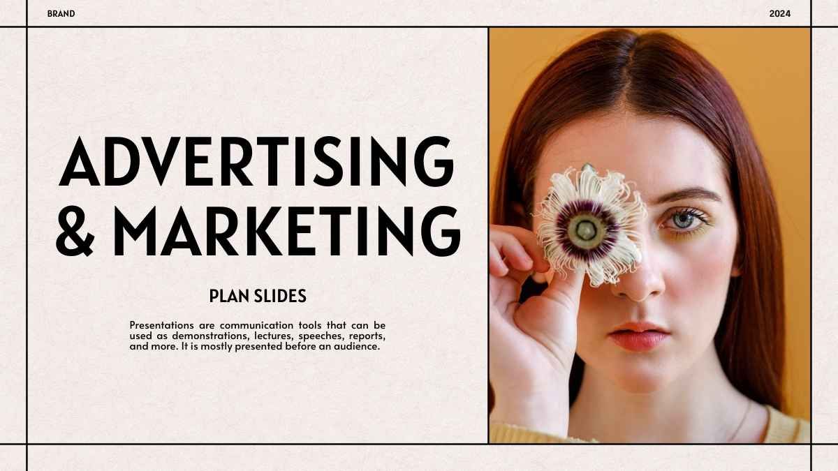 Minimal Advertising And Marketing Plan Slides - diapositiva 1