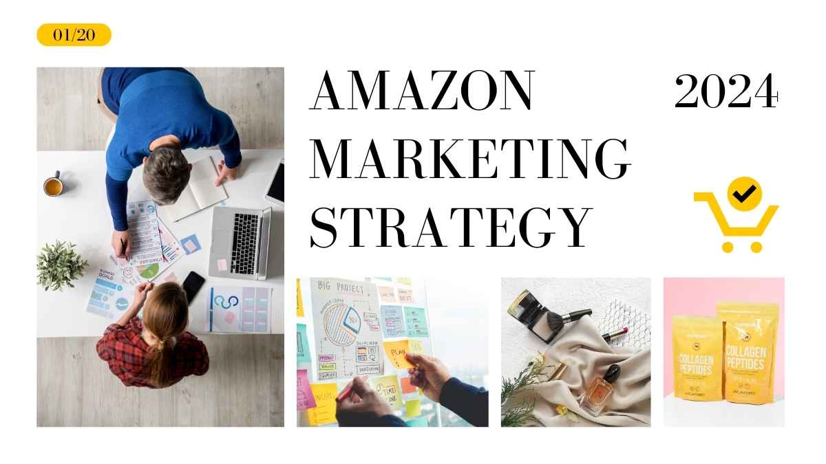 Minimal Amazon Marketing Strategy Slides - slide 1