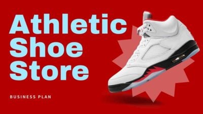 Red Minimal Athletic Shoe Store Business Plan Slides