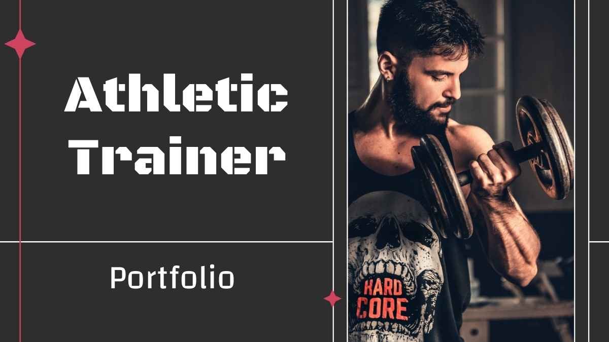 Plantillas Minimalistas para Portafolio de Entrenador Atlético - diapositiva 1