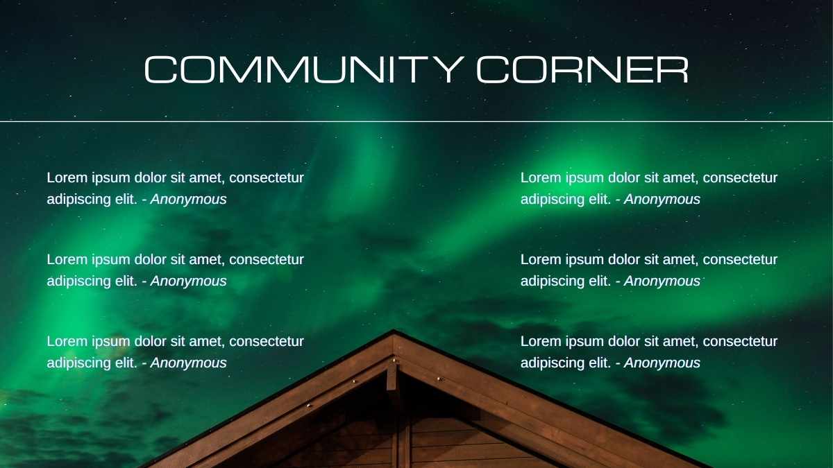 Cool Minimal Aurora Borealis Newsletter Slides - slide 15