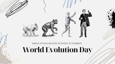 Plantillas Minimalistas para Actividades de Biología en el Día Mundial de la Evolución