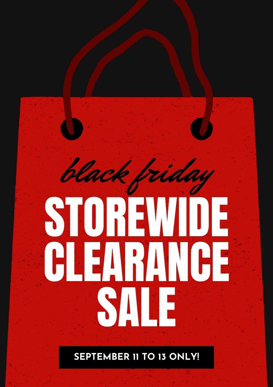 Minimal Bold Storewide Clearance Sale Black Friday Flyer - slide 3