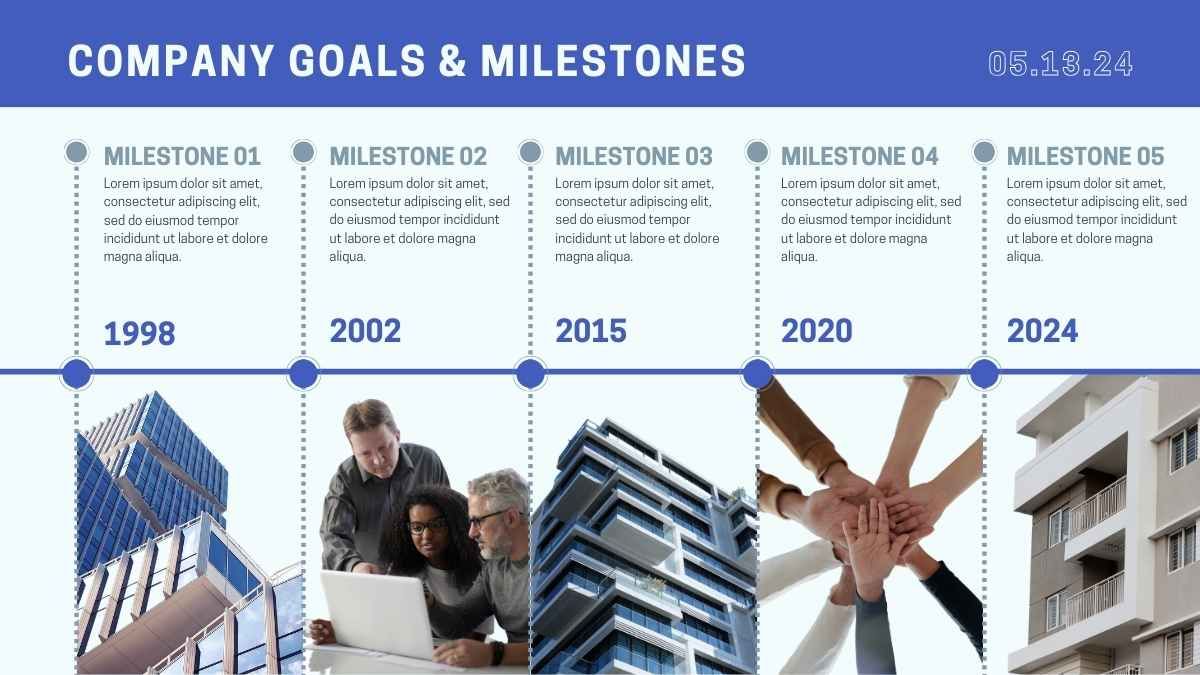 Minimal Company Goals And Milestones Infographics - diapositiva 3